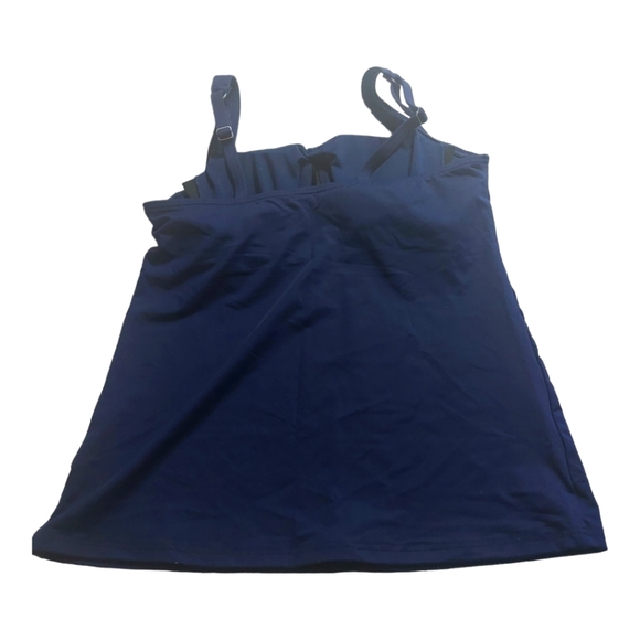 Brand: Lands' Ends Women's Flutter Scoop Neck Tankini Top - Picture 2 of 5